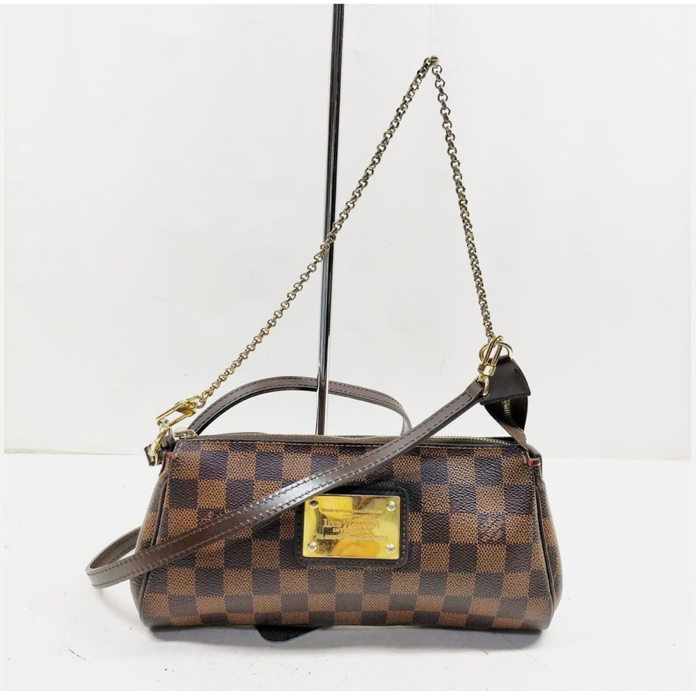 Brown Checkered Handbag
